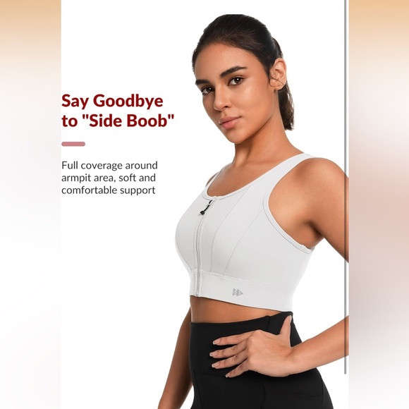 Yvette High Impact Front Zip Sports Bra *See Notes* - Picture 3 of 12